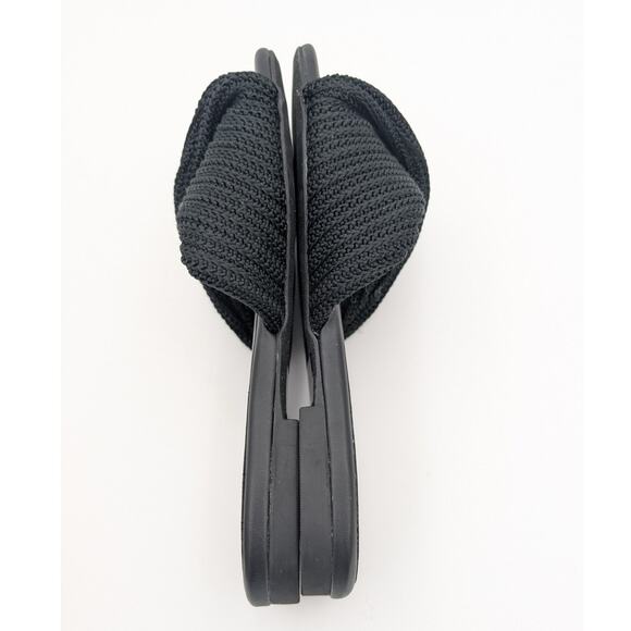 Nordstrom Chantelle Slide Sandal Women's Twist Front Black Size US7.5M - Picture 5 of 7